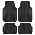 Motor Trend Chrometech Car Floor Mats Full Set Durable Rubber For Cars With Two Tone Accent All Weather Interior Protection 