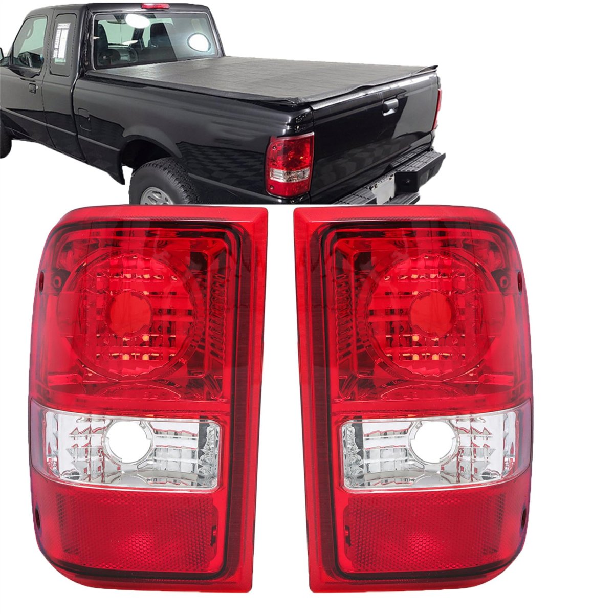 Outer Rear Tail Light Assembly Left And Right Side For Ranger 2001 2011 Replacement 6l5z13405aa 6l5z13404aa 2 Piece Set Red