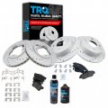 Trq Performance Brake Rotor Ceramic Pad Front Rear Kit W Chemicals 