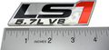 2x Pair Set Ls1 5 7l V8 Red Engine Emblems Badges Highly Polished Aluminum Chrome Silver For Pontiac Trans Am Firebird Ws6