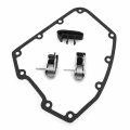 Httmt- Black Twin Cam Chain Guide Outer Inner Tensioner Cover Gasket Compatible With 99-06 H-d Dyna Softail P N Tghd-epc001 020