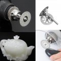 Gathertool 5pcs 22mm Emery Diamond Cutting Blades Drill Bitand 1pc Mandrel For Tile Cleaner Beauty Stitch Discs Home Tool