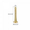 Uxcell Wood Screws M3 X 25mm Slotted Round Head Brass Self-tapping Screw 100 Pcs
