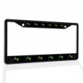 Metal Insert License Plate Frame Green Lizard With Long Tail Weatherproof Car Accessories Black 2 Holes Solid 
