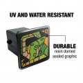 Geometric Apatosaurus Brontosaurus Dinosaur Aztec Mayan Style Tow Trailer Hitch Cover Plug Insert