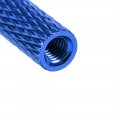 Uxcell M3x15mm Aluminum Standoff With Mesh Texture Column Spacer For Rc Airplane Fpv Quadcopter Cnc Royal Blue 10pcs