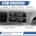 Auto Dynasty 8pcs Headlights Assembly With Bumper And Corner Lamps Compatible Gmc C10 C K 1500 2500 3500 Yukon 1994-2000 Driver