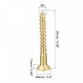 Uxcell Brass Wood Screws M3x25mm Phillips Flat Head Self Tapping Connector For Door Cabinet Wooden Furniture 100pcs