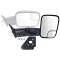 Towing Mirror Passenger Side For Dodge Ram 2500 3500 1994 2001 Manual Folding Non Heated With Blind Spot Glass Textured Black 