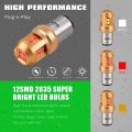 Alla Lighting Miniature 12v Bay15d Base 7528 1157 Led Bulbs Pure Red Super Bright Rear Turn Signal Brake Tail Lights Upgrade