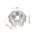 Uxcell M10 X 1 5mm Pitch 304 Stainless Steel Slotted Hex Nuts Pack Of 10