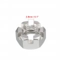 Uxcell M10 X 1 5mm Pitch 304 Stainless Steel Slotted Hex Nuts Pack Of 10