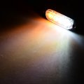 Astra Depot 4pcs Amber White Ultra Slim 4-led Warning Emergency Strobe Lights And 2 Red 4 Round 12-led Truck Trailer Tail Light