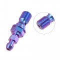 Uxcell Titanium Alloy M10x1 0 Motorcycle Brake Master Cylinder Screw M10 Thread Single Nipples Fittings Adapter Blue Purple