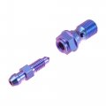 Uxcell Titanium Alloy M10x1 0 Motorcycle Brake Master Cylinder Screw M10 Thread Single Nipples Fittings Adapter Blue Purple