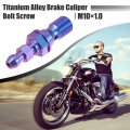 Uxcell Titanium Alloy M10x1 0 Motorcycle Brake Master Cylinder Screw M10 Thread Single Nipples Fittings Adapter Blue Purple
