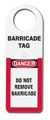 Accuform Signs Tss817 Plastic Status Alert Barricade Tag Holder Default Legend Danger Do Not Remove 12 Length X 4-1 2 Width 0 