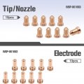20pcs Plasma Electrode Tip Kit 52558 51311 P1 3 Nozzle Brass Cutting Torch Consumables Cutter Accessories For Pt80 Ipta Ptma 80