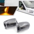 2pcs Amber Led Side Mirror Marker Lights For Fo Rd Transit 150 250 350 350hd 2015-2021 Clear Lens Turn Signal Lamp 