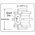 Impeller Kit 8 Blade Neoprene 2 9 16 In Diameter X 3 W 5 Shaft Model 17018-0001-p