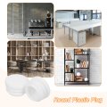 12pcs Round Plastic Hole Plug 0 87 Dia Rubber End Caps Pipe Tube Inserts Blanking For Chair Legs Metal Post Furniture White