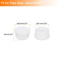 12pcs Round Plastic Hole Plug 0 87 Dia Rubber End Caps Pipe Tube Inserts Blanking For Chair Legs Metal Post Furniture White