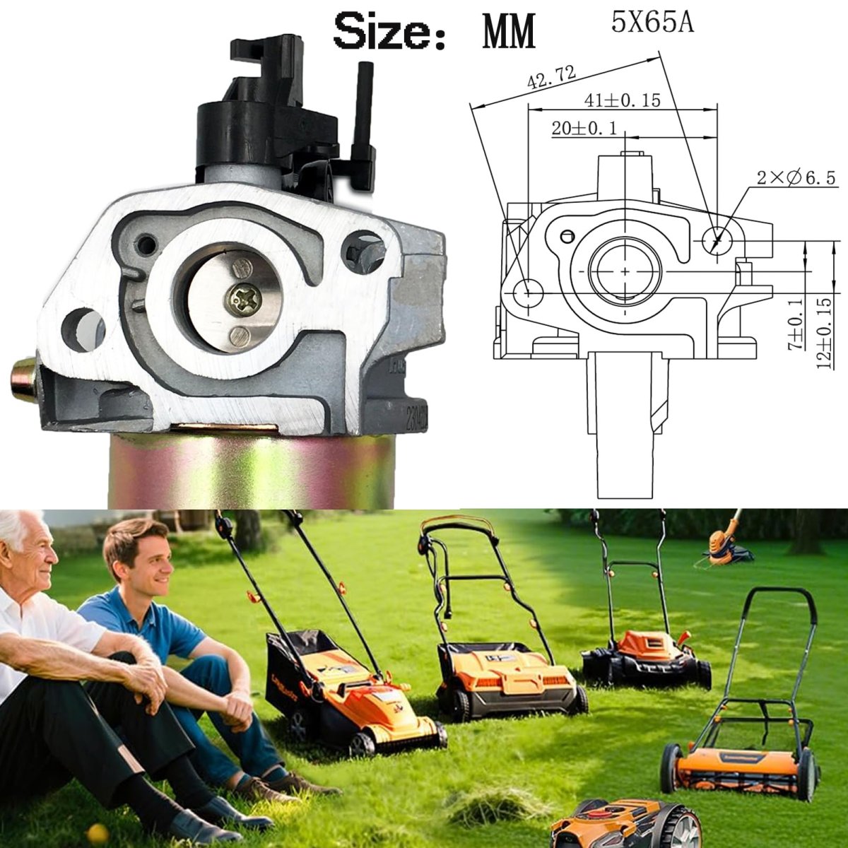 Huayi Carburetor For Sc700e Self-propelled Lawn Mower Model 12aen2s7710 Replacement Carb