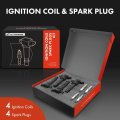 A-premium Set Of 4 Ignition Coil Pack And Iridium Spark Plugs Compatible With Hyundai Sonata 2012-2014 Santa Fe Sport 2013-2015