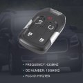 X Autohaux Hyq1ea 433mhz Replacement Keyless Entry Remote Car Fob For Gmc Acadia 2017 2018 2019 2020 13508275 5 Key Button