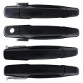 Pack Of 4 Front Rear Left Right Side Black Exterior Door Handle 