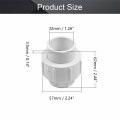 Mromax 32mm Inner Dia Slip Pvc Pipe Fitting Union Solvent Socket Quick Connector Fix Hold Corresponding Pipes White 1pcs