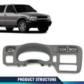 Dashboard Bezel Cluster Dash Trim Double Din For Chevy Blazer S10 Gmc Jimmy Sonoma 1998-2004 Gray