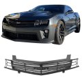 Ikon Motorsports Front Upper Grille For 2010-2013 Chevy Camaro Zl1 Style Unpainted Black Pp Radiator Mesh Grill Bodykits