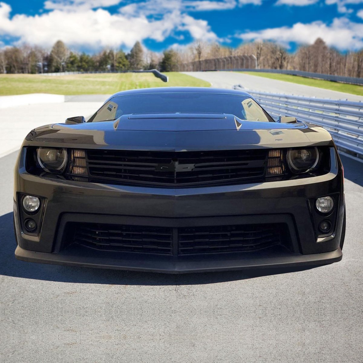 Ikon Motorsports Front Upper Grille For 2010-2013 Chevy Camaro Zl1 Style Unpainted Black Pp Radiator Mesh Grill Bodykits