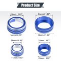 3pcs Air Conditioner Knob Ring Covers Volume Control Button Cover Trim For Honda Crv 2017 2018 2019 2020 2021 Blue