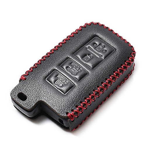 Vitodeco Toyota Genuine Leather Keyless Entry Remote Control Smart Case Cover With Key Chain For Corolla Camry Avalon Rav 4