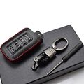Vitodeco Toyota Genuine Leather Keyless Entry Remote Control Smart Case Cover With Key Chain For Corolla Camry Avalon Rav 4
