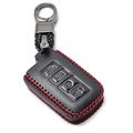 Vitodeco Toyota Genuine Leather Keyless Entry Remote Control Smart Case Cover With Key Chain For Corolla Camry Avalon Rav 4