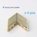 Uxcell 4pcs Angle Bracket Metal 60x60mm Corner Fastener L Shaped Right Protector Shelf Support For Furniture