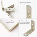 Uxcell 4pcs Angle Bracket Metal 60x60mm Corner Fastener L Shaped Right Protector Shelf Support For Furniture