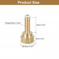 Uxcell M4x12mm Knurled Thumb Screws 4pcs Brass Bolts With Shoulder Grip Knobs Fasteners Tone