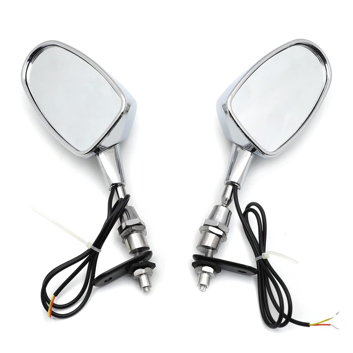 Chrome Motorcycle Racing Rear View Mirrors For Cbr 600 F1 F2 F3 900 929 954 Rr And Ninja Universal Fit With 6mm Thread Left