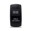 Ch4x4 Rocker Switch Grille Led Lights Symbol Red