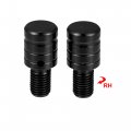 X Autohaux 2 Pcs Universal M10x1 25 Motorcycle Right And Left Side Mirror Hole Plugs Screws Rearview Mirrors Caps Screw Black