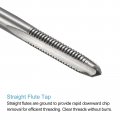 Uxcell 4pcs Metric Thread Taps M4 X 0 7 H2 High Speed Steel Straight Flutes Machine Screw Threading Tapping Repair Tools