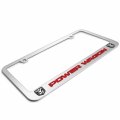 Ipick Image Made For Ram Power Wagon Dual Logo 3d Embossed Letters On Mirror Chrome Metal License Plate Frame