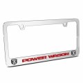 Ipick Image Made For Ram Power Wagon Dual Logo 3d Embossed Letters On Mirror Chrome Metal License Plate Frame
