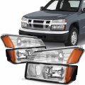 Ocpty Headlight Assembly Pair Replacement For 2002-2006 Chevrolet Avalanche 1500 2500