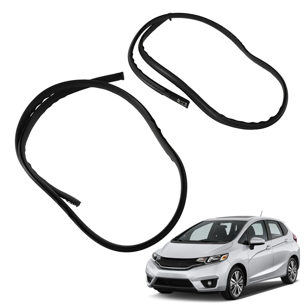 Black Roof Trim Molding Kit Left And Right Replacement For 2009 2014 Fit 74316tf0003 74306tf0003 Weather Stripping Hatchback 4