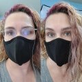 Comfso 5-pack 3-layer Medium Size Breathable Reusable Cloth Face Masks With Adjustable Ear Loop Washable Unisex Dust Proof 